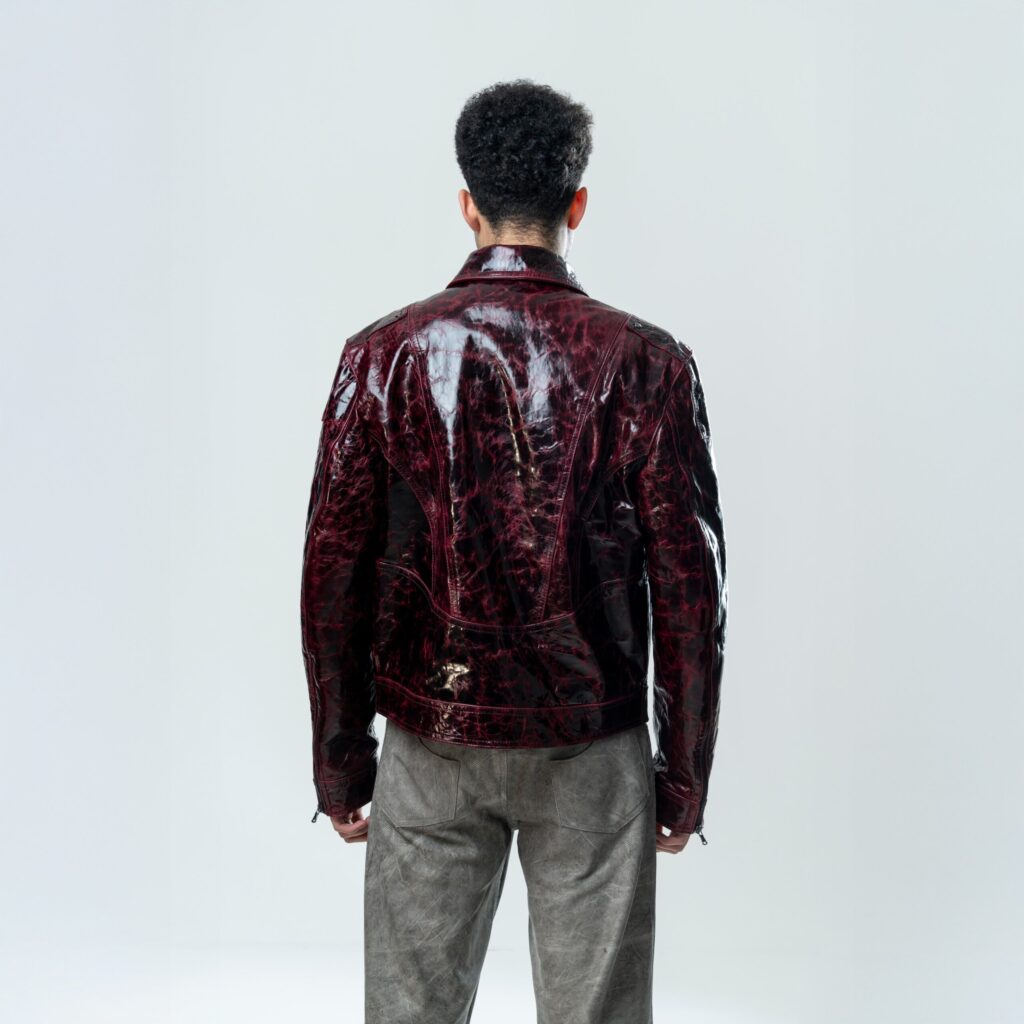 Multizip Leather Jacket Man - Purple - immagine 4