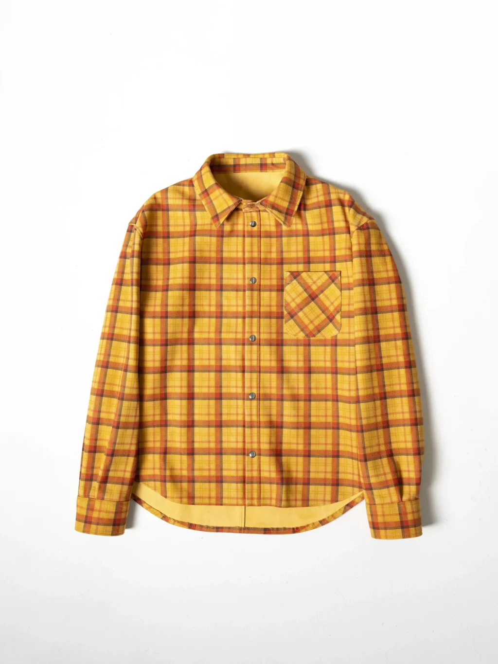 Leather Tartan Shirt - Yellow