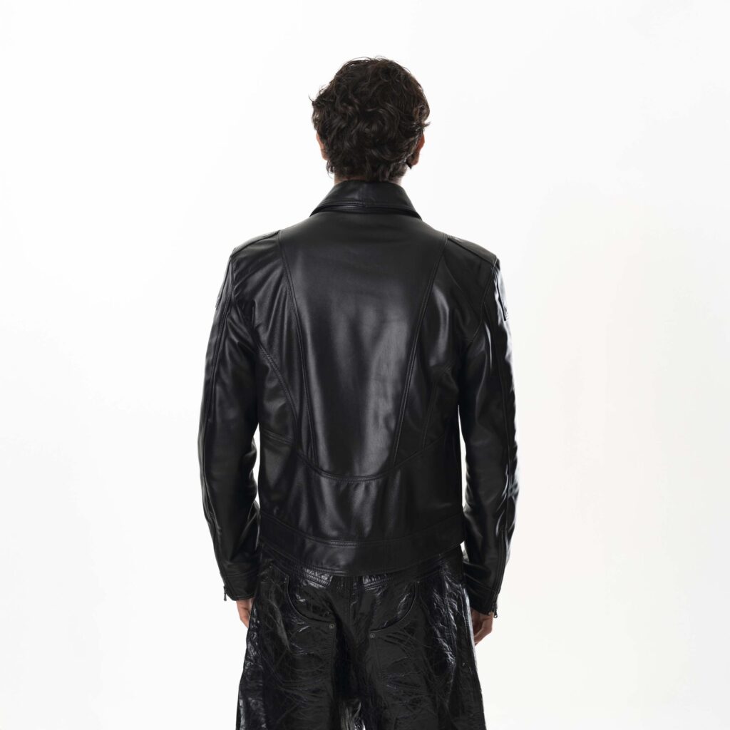 Multizip Leather Jacket Man - Black - immagine 4