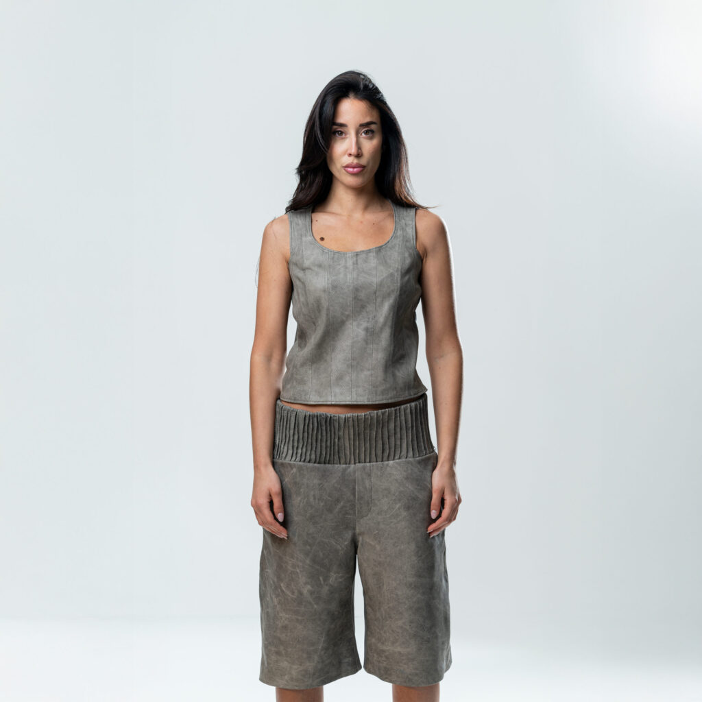 Perforated Leather Coursage -  Grey - immagine 3