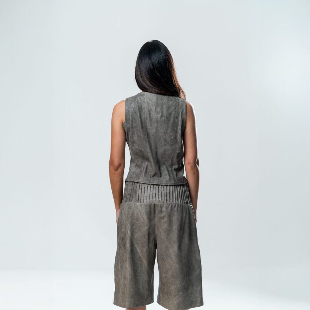 Perforated Leather Coursage -  Grey - immagine 5