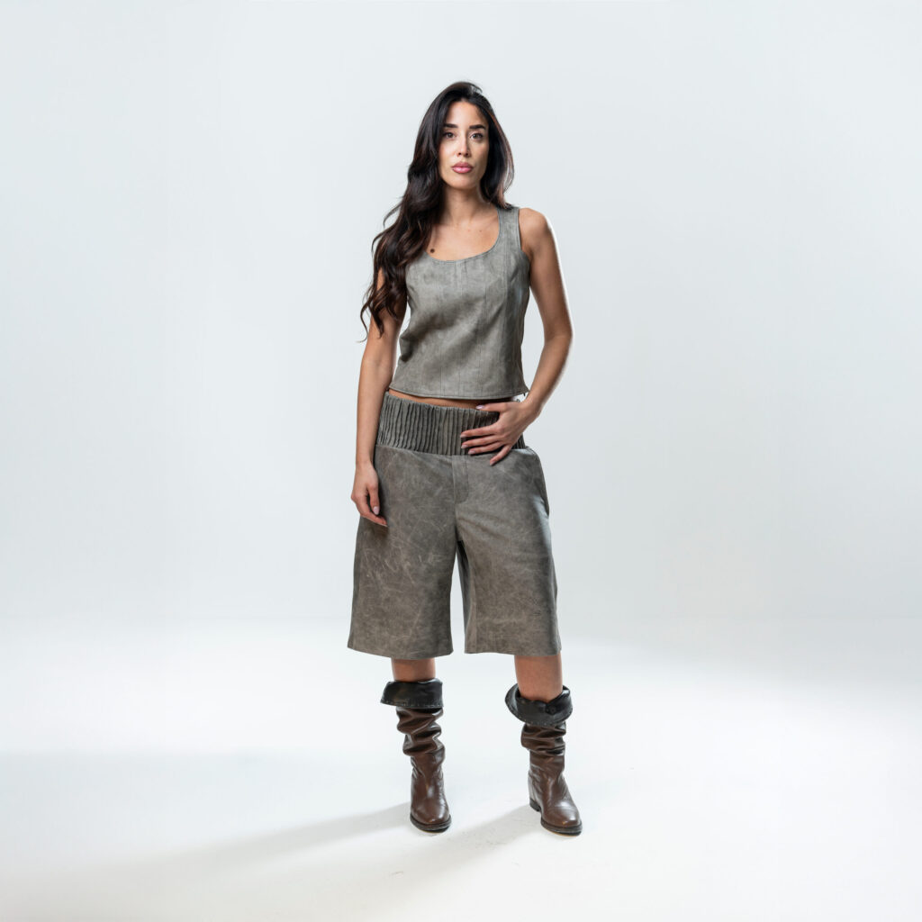 Perforated Leather Coursage -  Grey - immagine 7