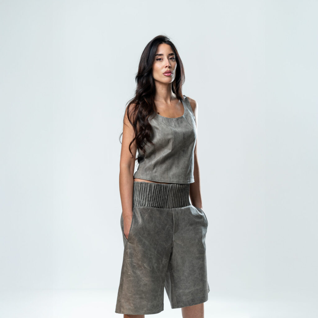Perforated Leather Coursage -  Grey - immagine 8