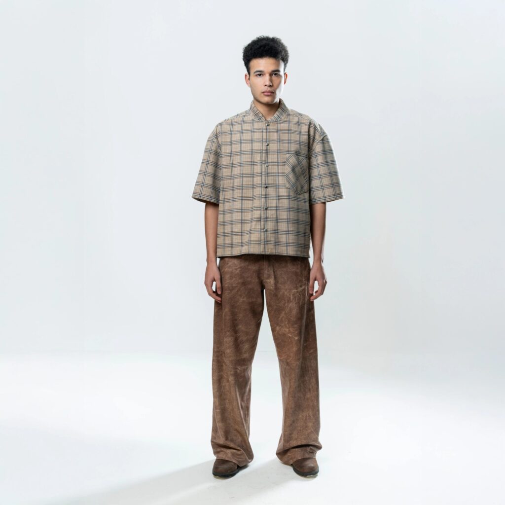 Leather Tartan Shirt San Miguel - immagine 5