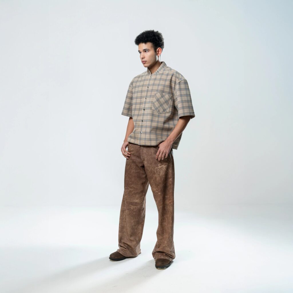 Leather Tartan Shirt San Miguel - immagine 8