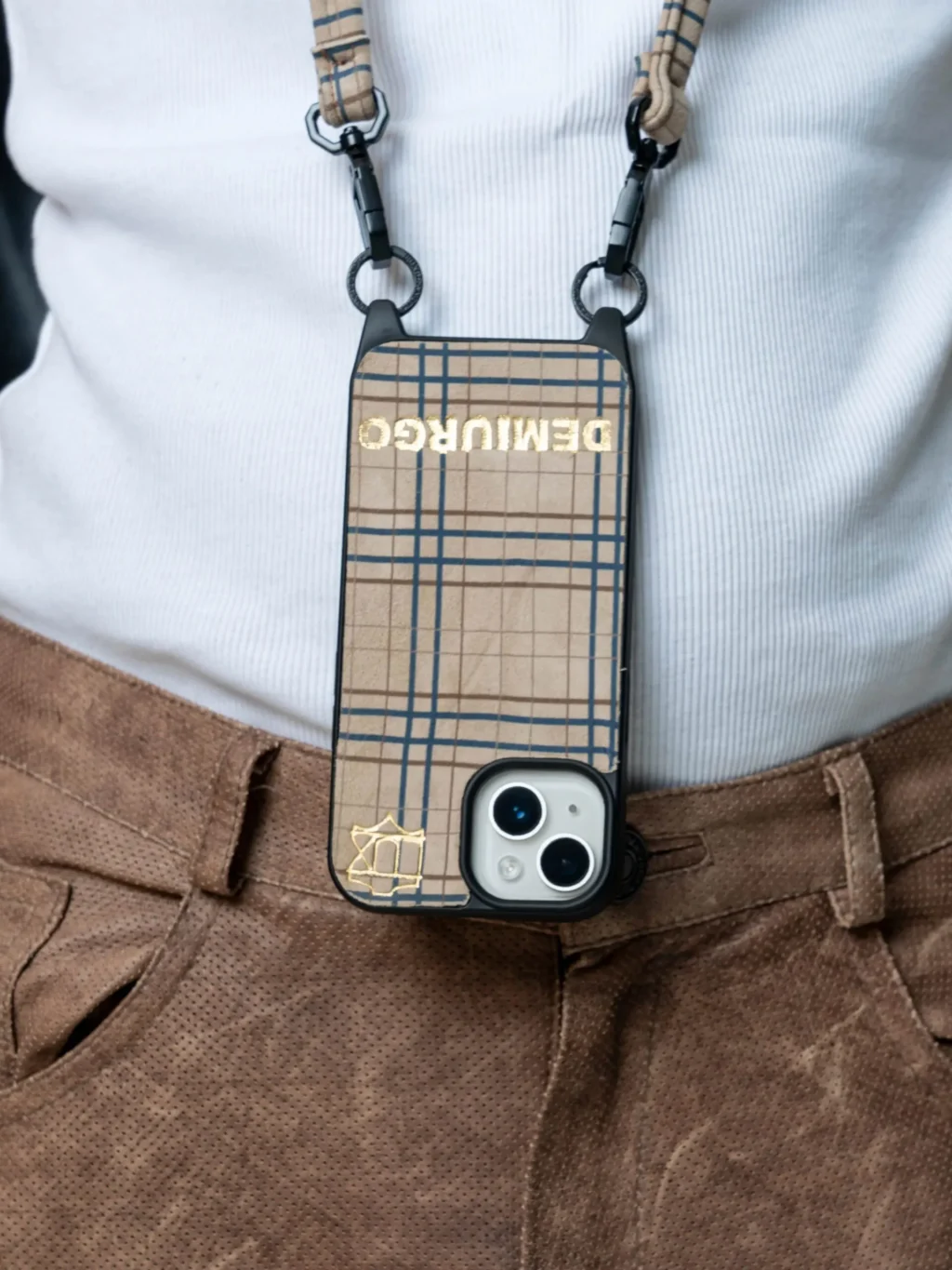 iPhone 15 Series - Leather Tartan Cover