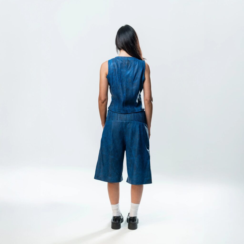 Perforated Leather Coursage - Blue - immagine 8