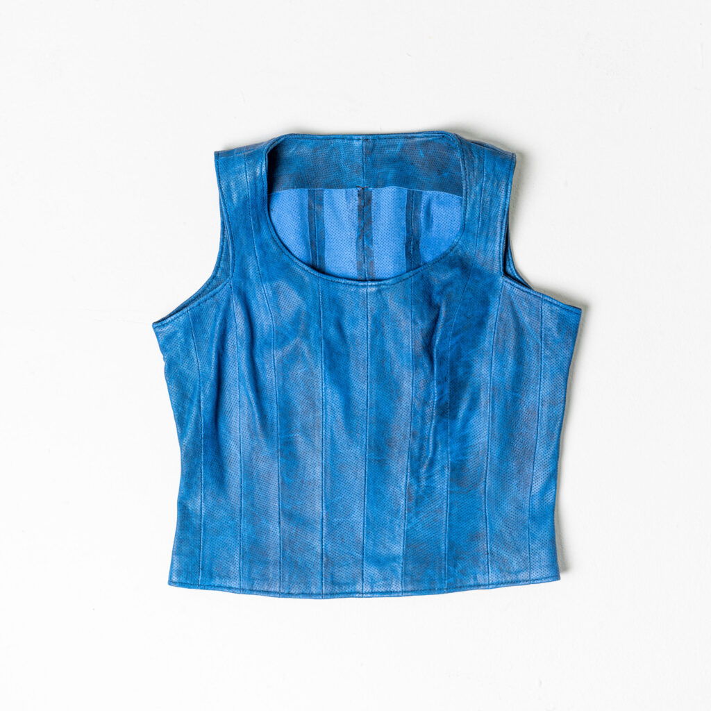 Perforated Leather Coursage - Blue