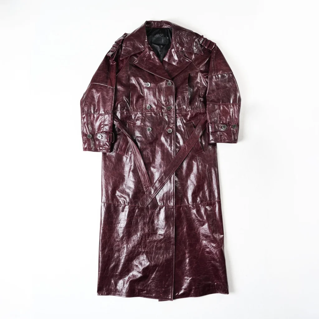 Unbreakable Burgundy Leather Coat