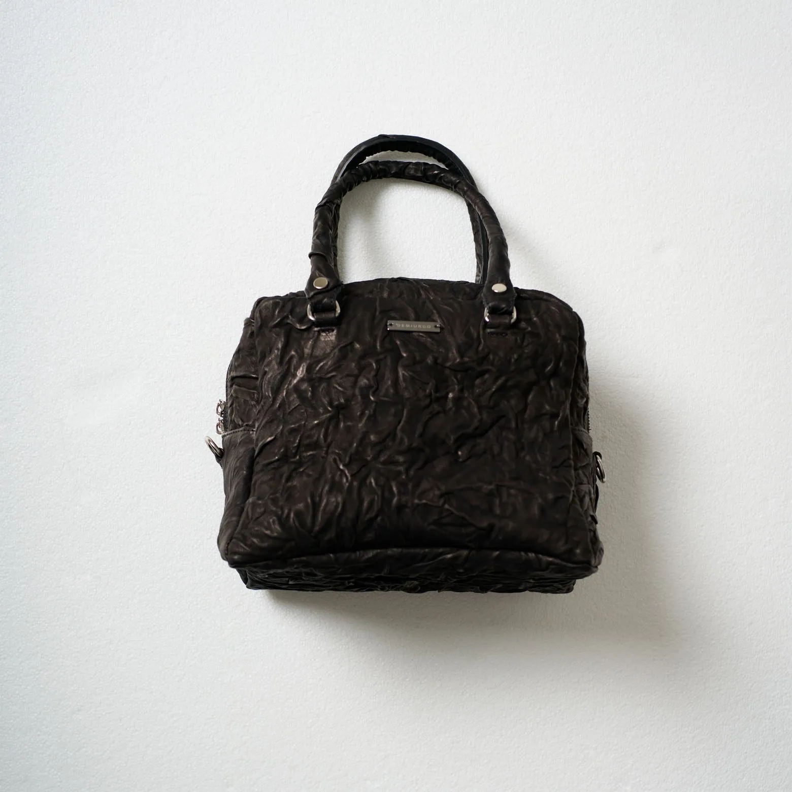 Rughetta Black Leather Bag