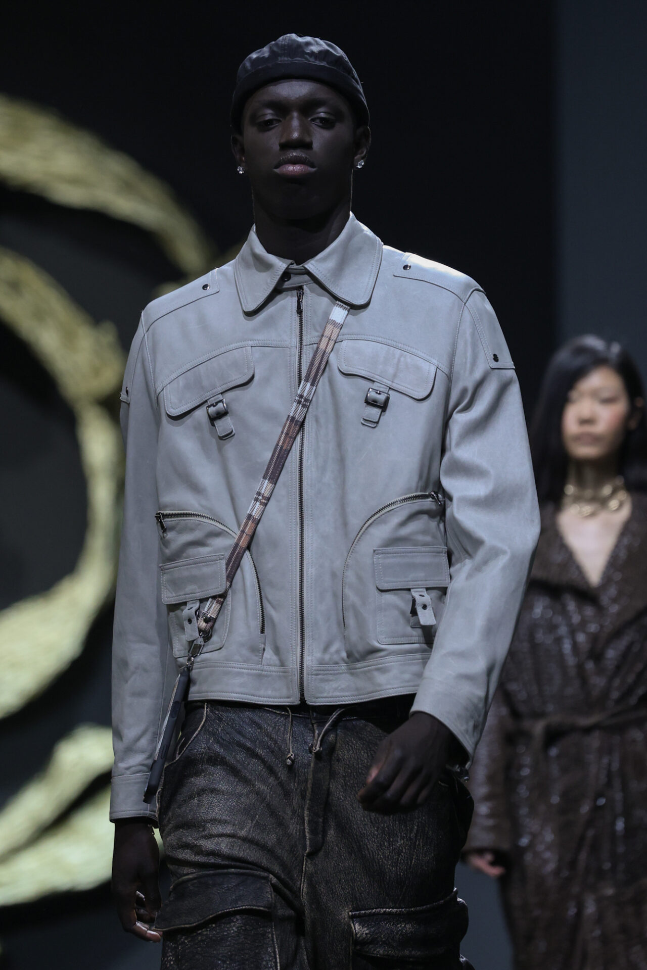 Multizip Leather jacket artisanal handmade