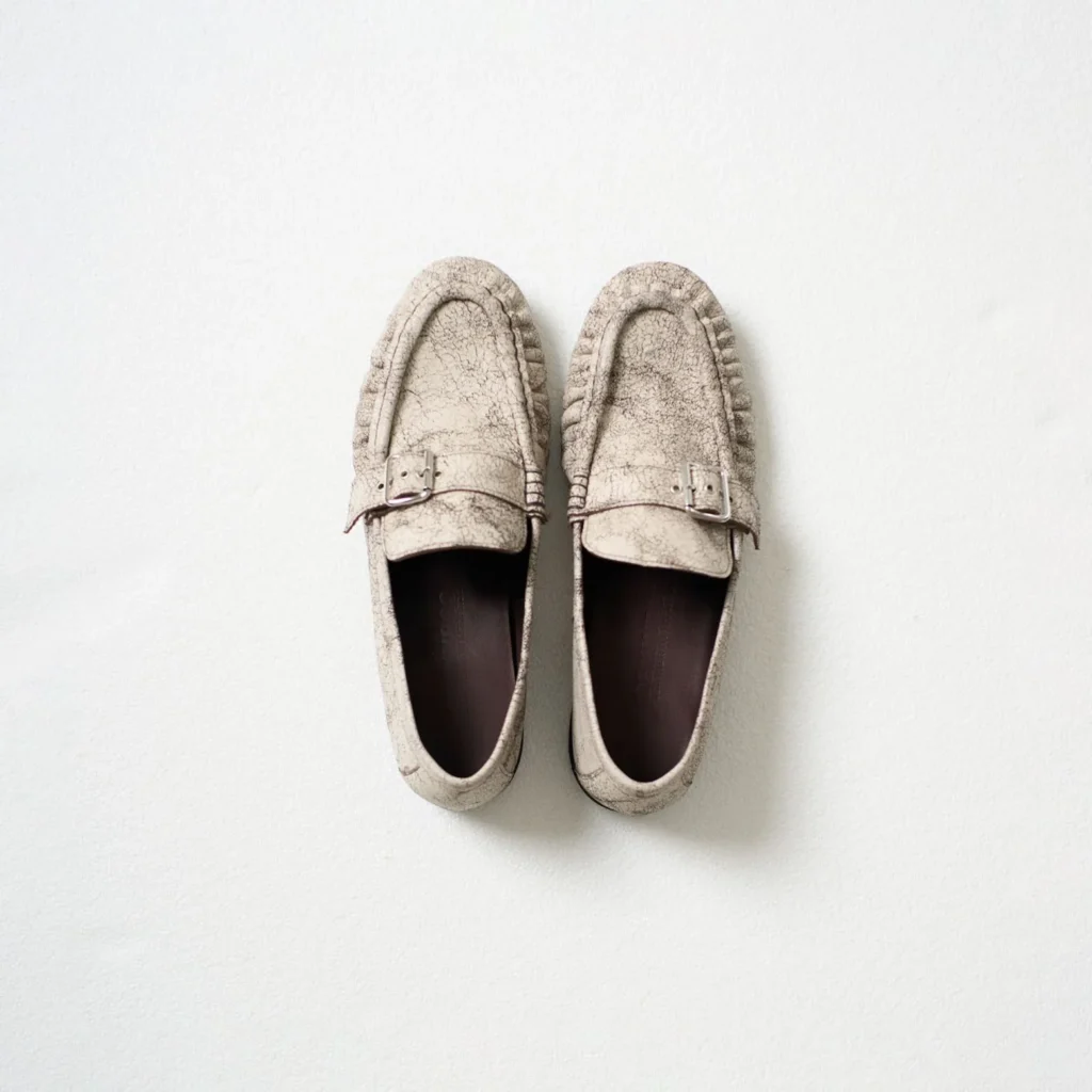 Qudet Shoes - Cracked Leather Loafers